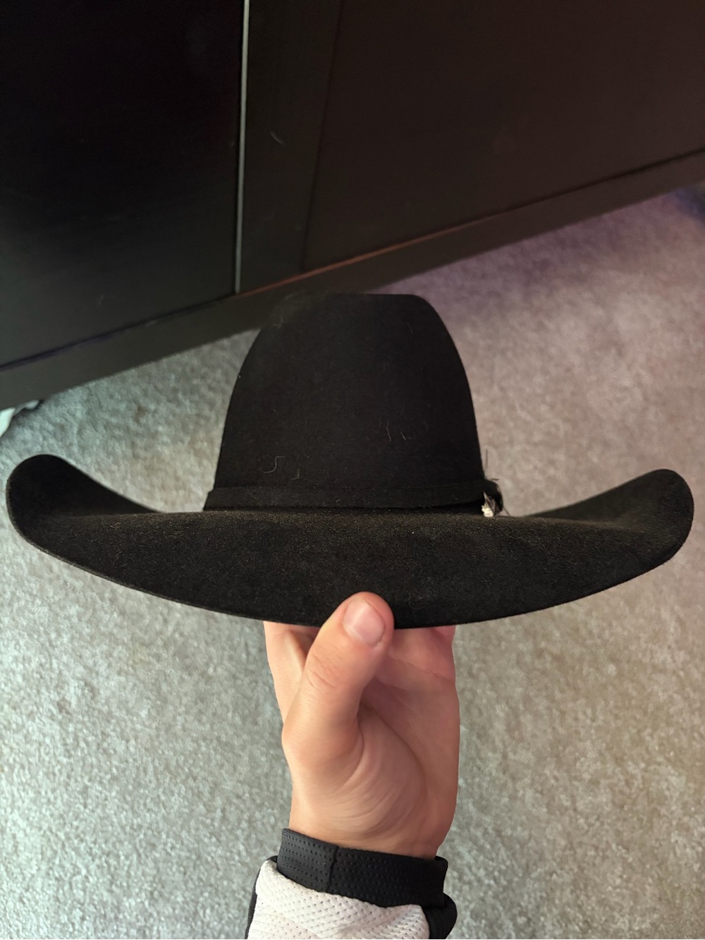 Men's Black Felt Cowboy Hat - Classic Western Style